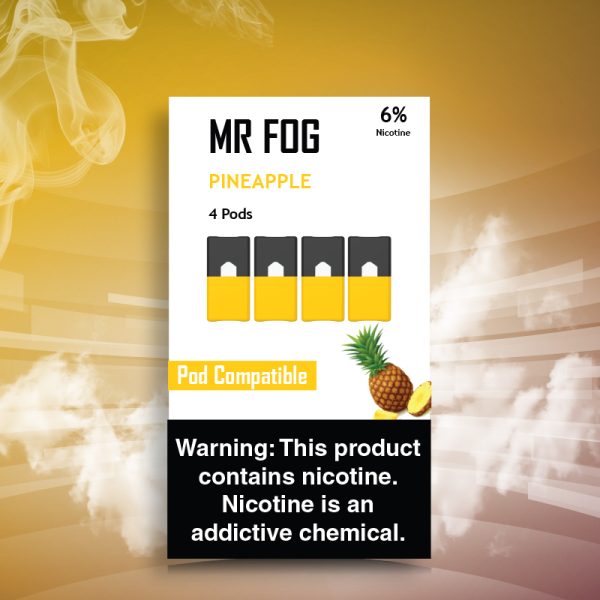 MR FOG PODS PACK OF 4 TUTTI FRUTTI + STRAWBERRY + PINEAPPLE  Finest Vaping